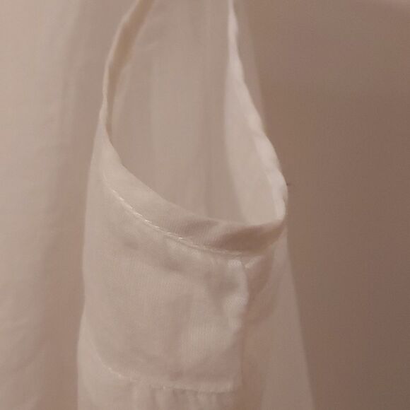 See by Chloe peasant blouse short sleeve smocked boho blouse cream - Picture 7 of 15